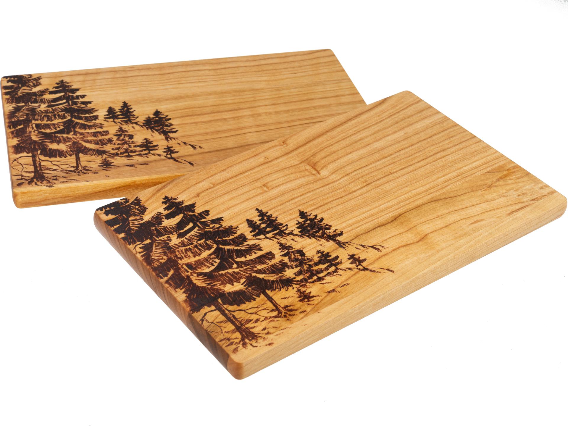 Schneidebrett Kirsche geölt - 30 x 18 x 1,5 cm - Tannen Wald FSC®