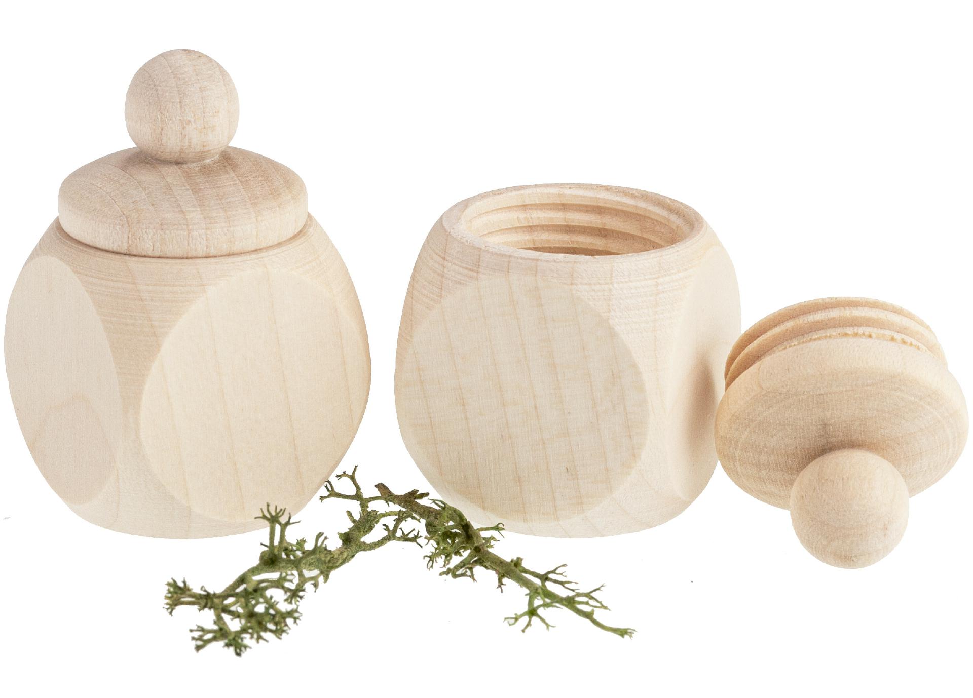 Ahornholz Döschen mit Schraubdeckel 5 x 3 x 3 cm