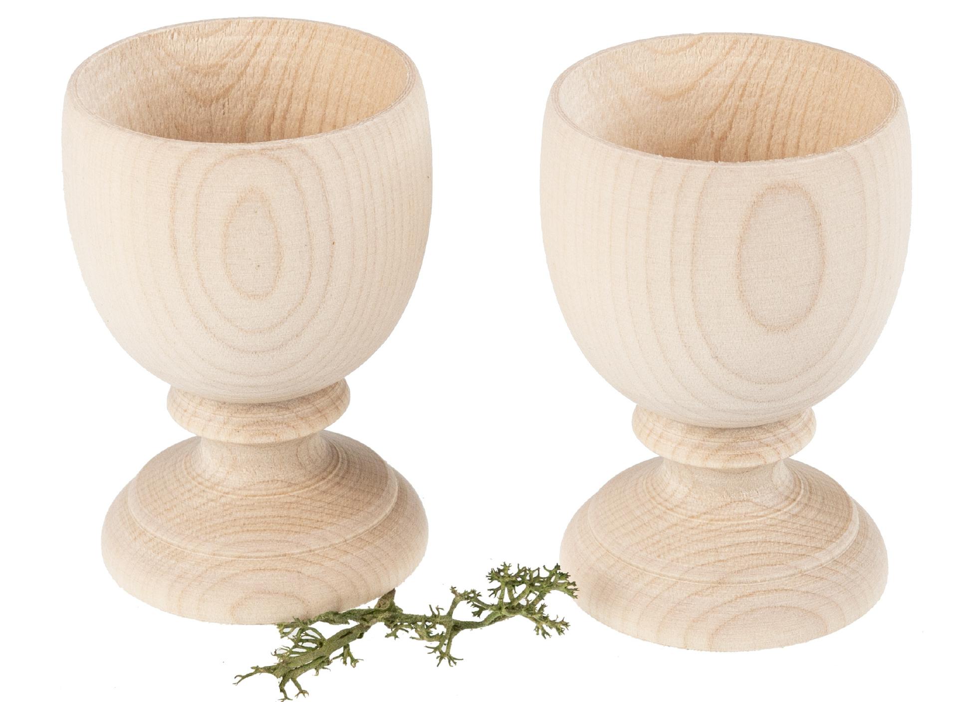 Hochwertiger Gedrechselter Eierbecher aus Ahornholz - Schlichtes Design