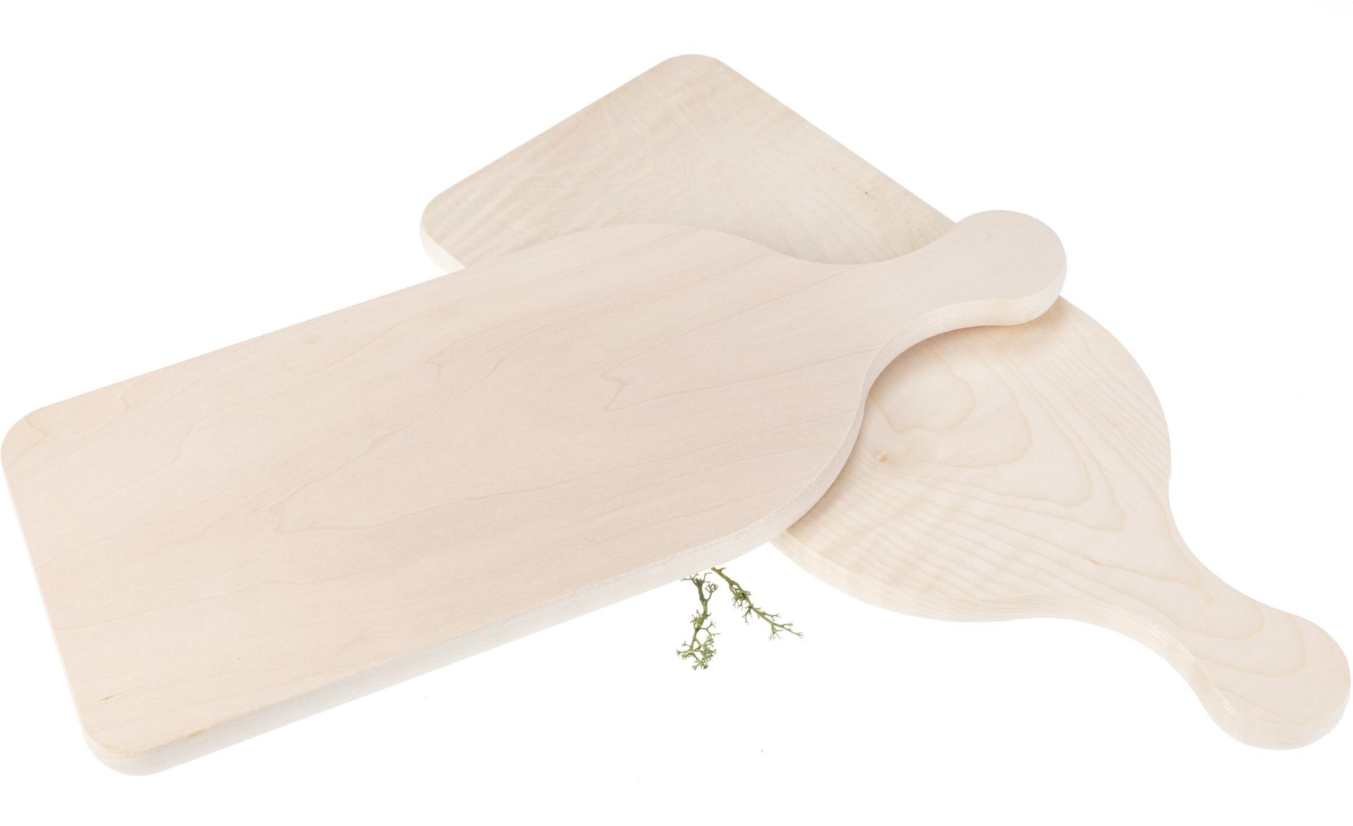 Schneidebrett mit Griff aus FSC® Ahorn Holz - 40 x 16 x 1,5 cm