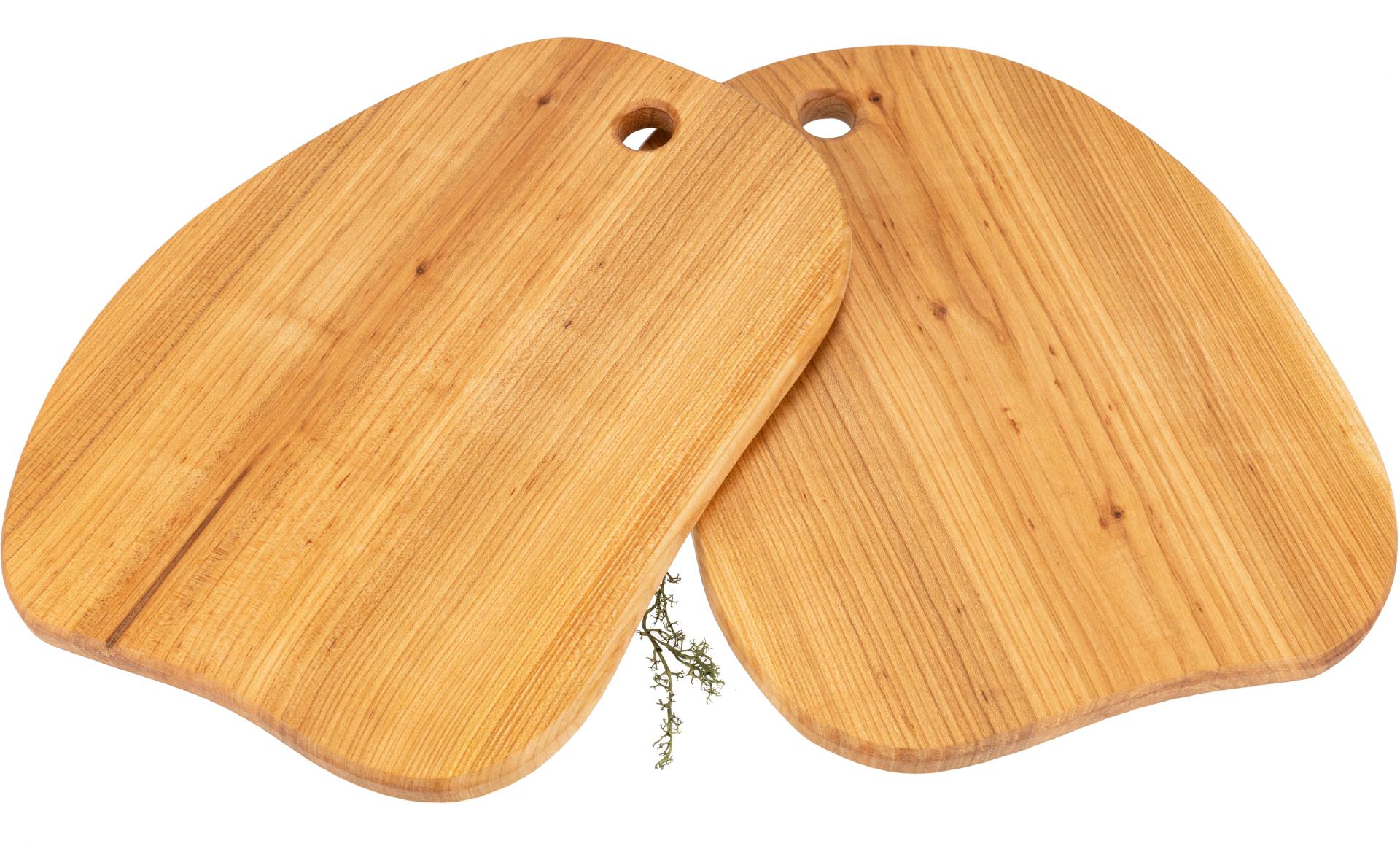 Schneidebrett Naturform aus Kirsch Holz geölt 31 x 24,5 x 2 cm