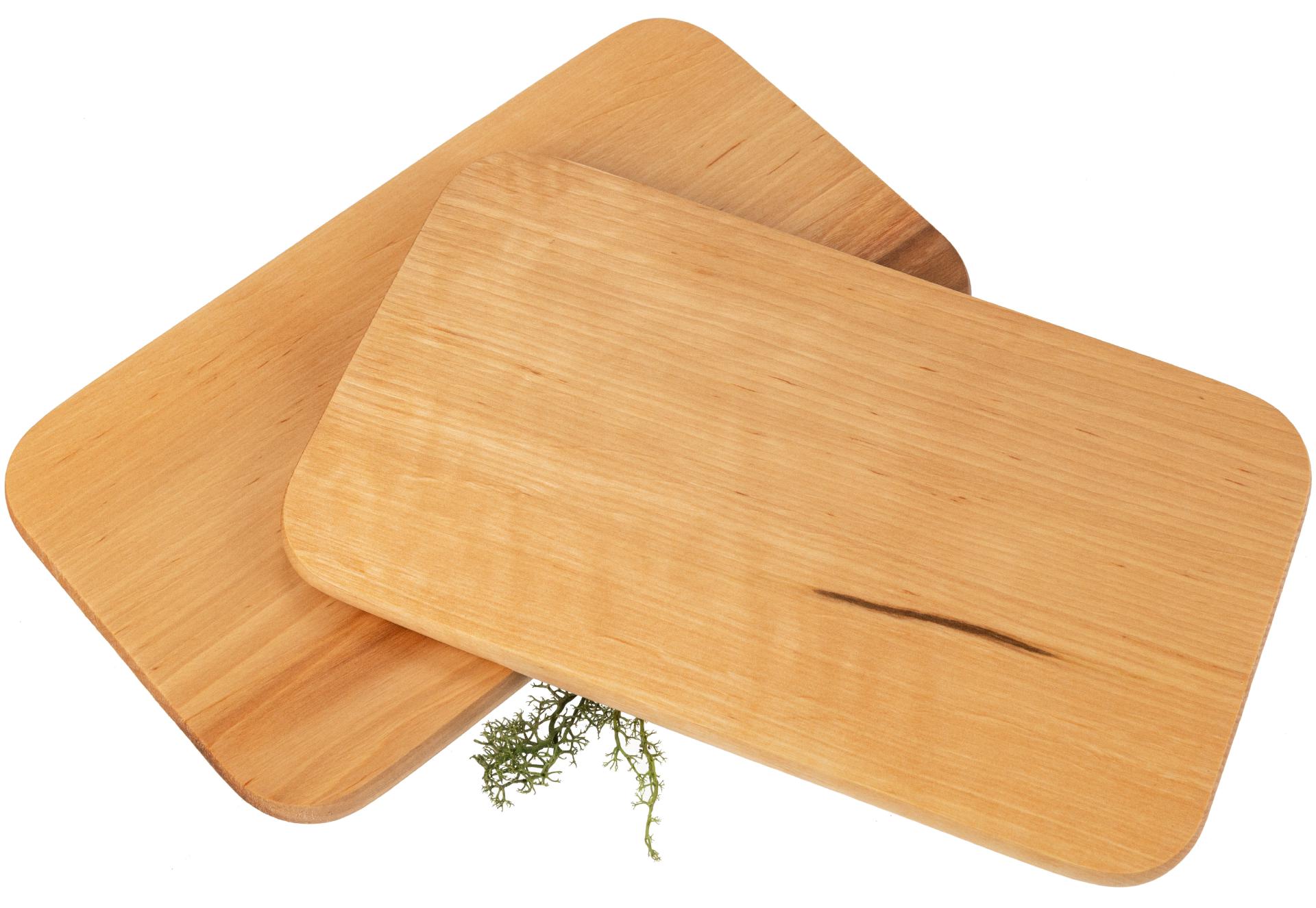 Rechteckiges Schneidebrett aus geöltem FSC® Erlen Holz - 26 x 15 x 1,2 cm