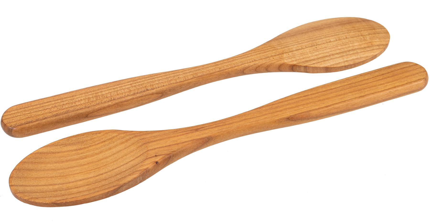 Loeffel aus geoeltem Kirschholz mit ovaler Laffe