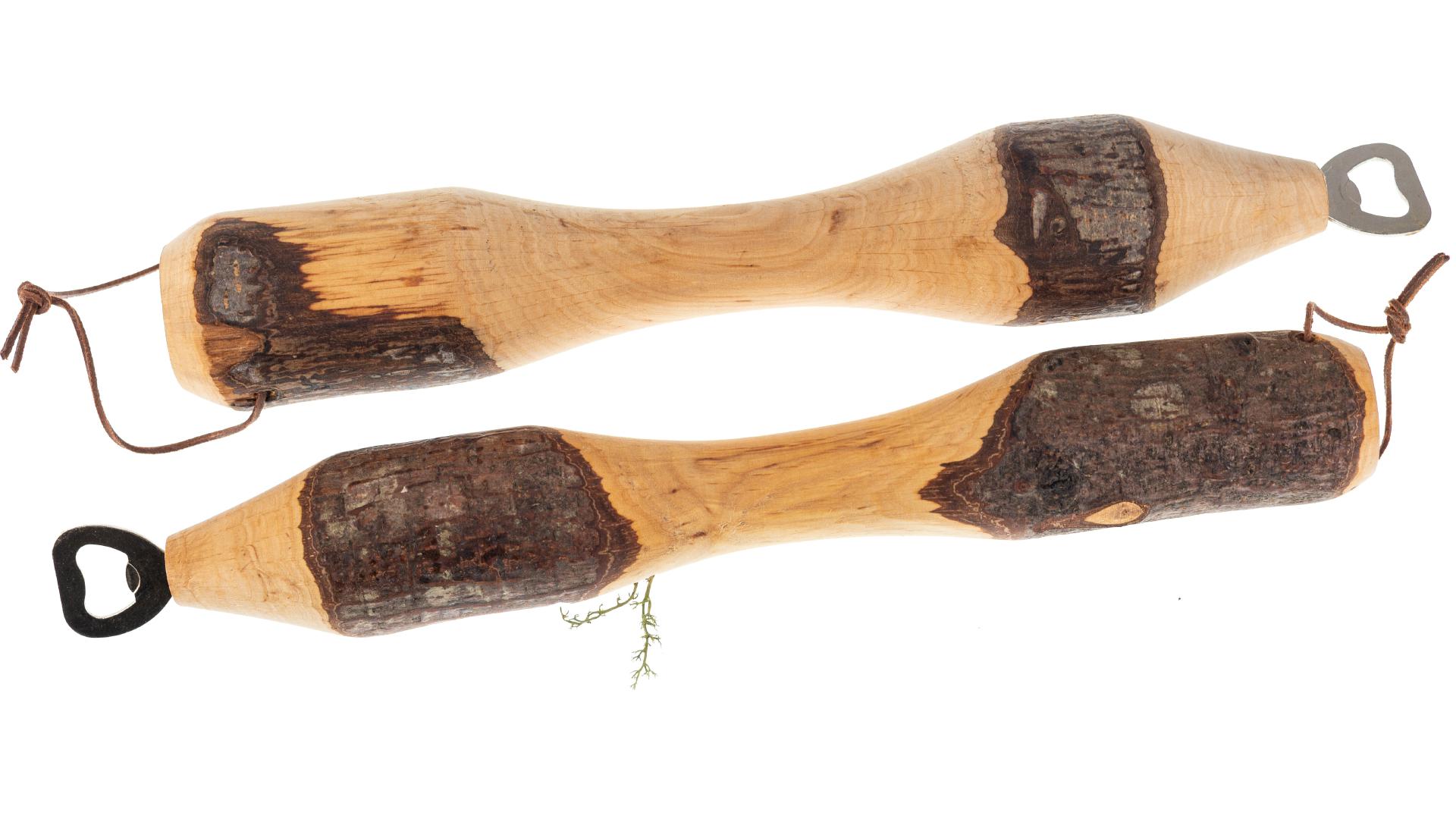 Flaschenöffner Knüppel - Buche gedrechselt - 43 cm geölt
