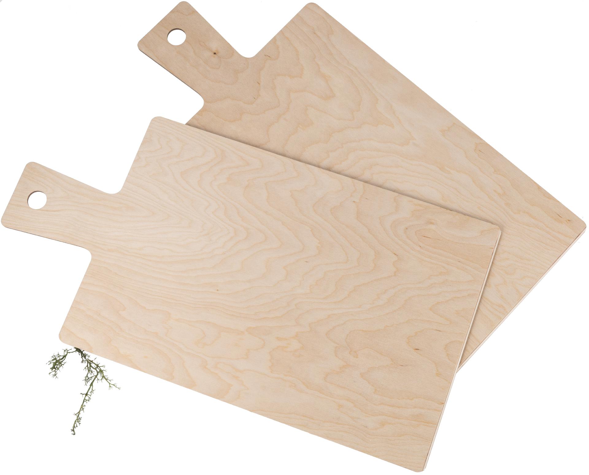 Pizza- und Flammkuchenschieberbrett aus Birke - 48 x 25,5 x 0,4 cm, mit schräger Kante
