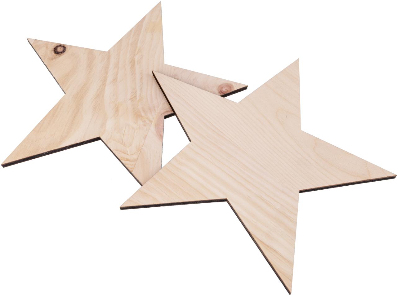 Holzstern aus duftender Zirbe lasergeschnittene Weihnachtsdekoration