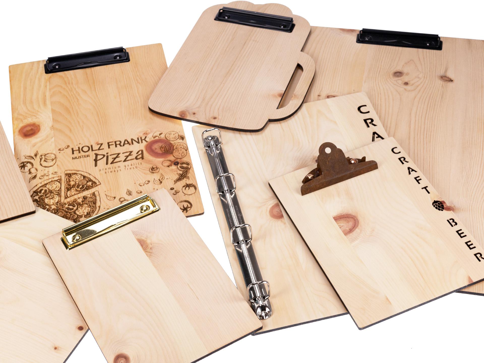 Holz Klemmbrett aus duftendem Zirbenholz
