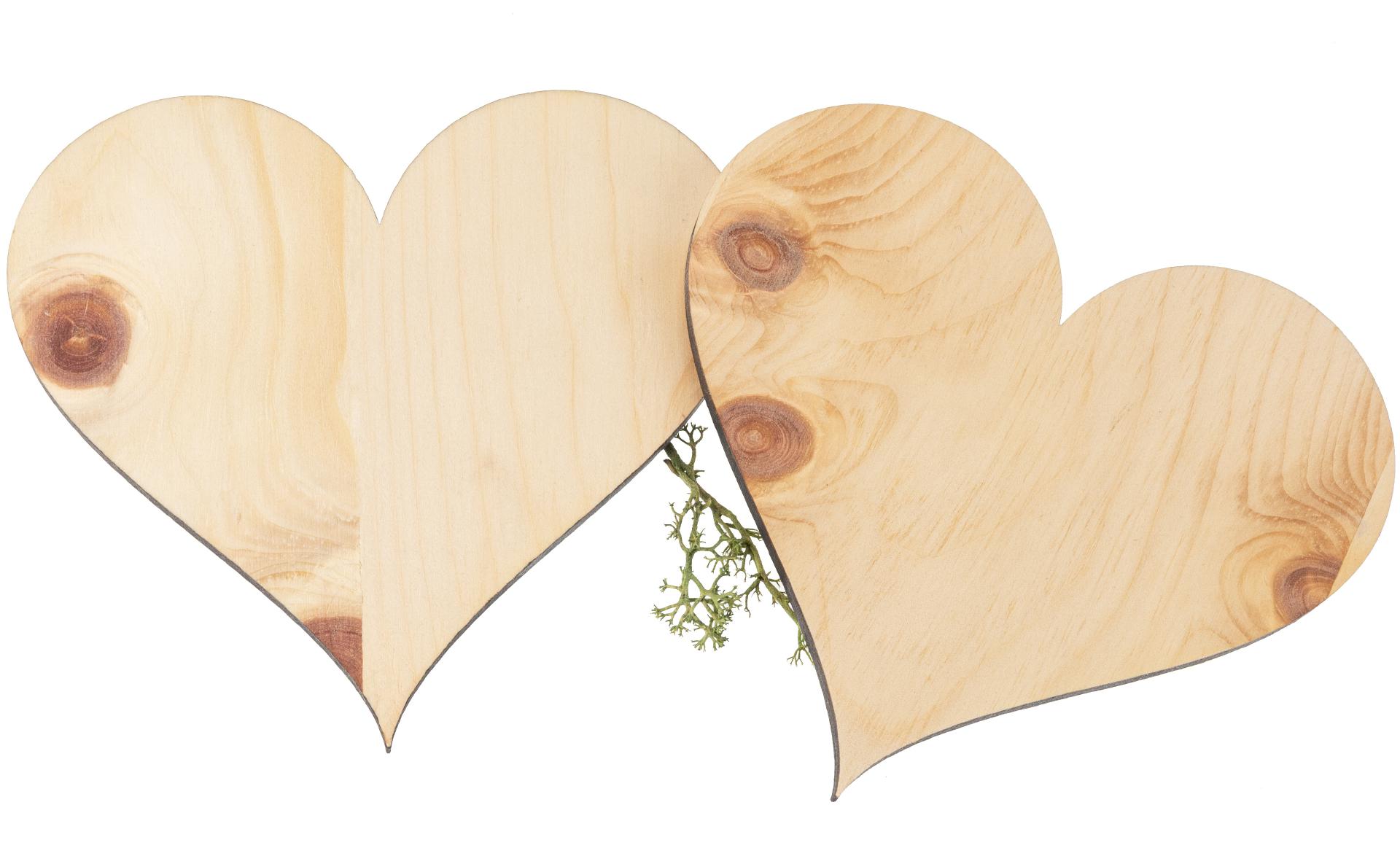 Handgefertigtes Holzherz aus duftender Zirbe 5 mm - 9 x 8,2 cm