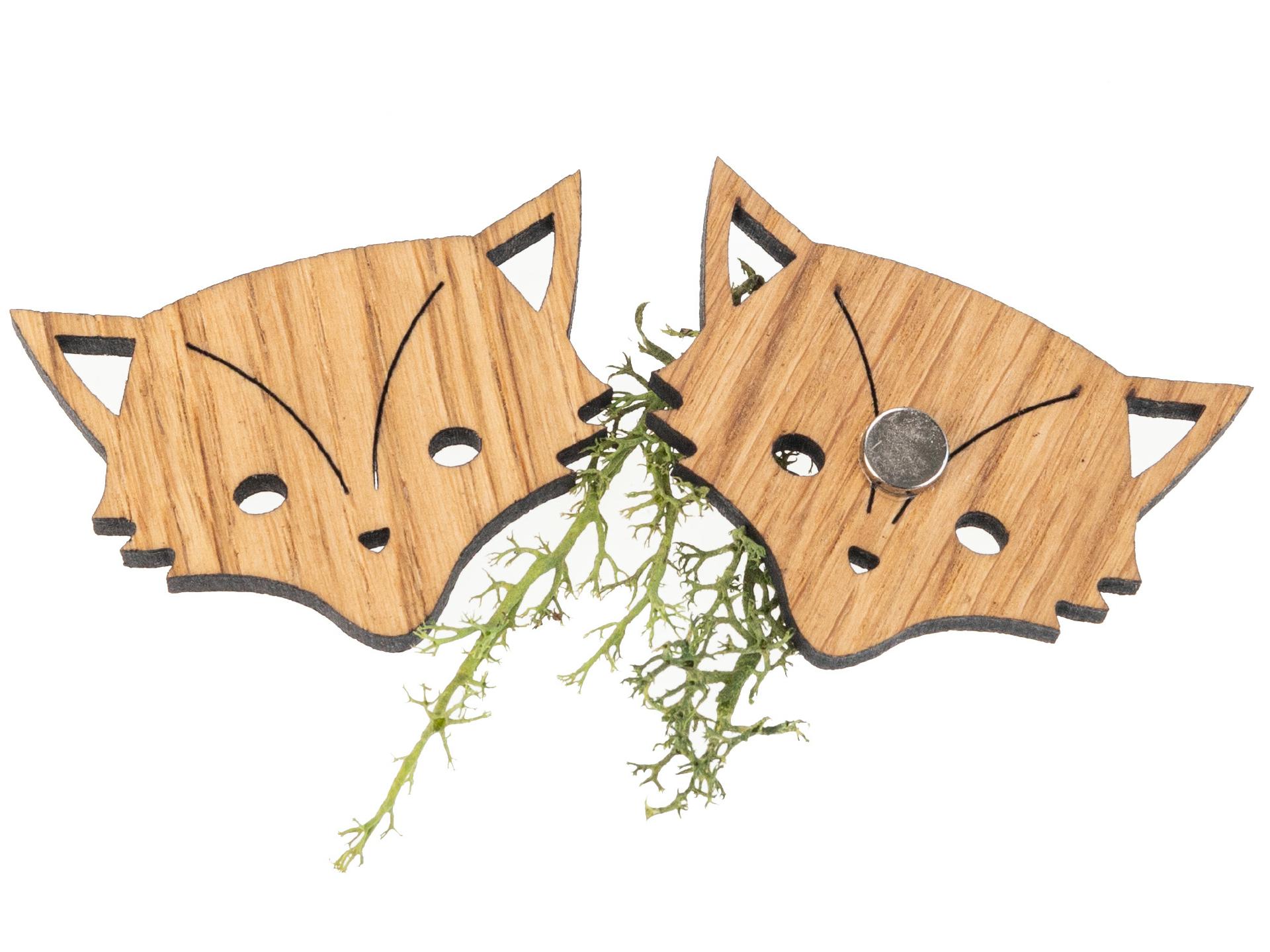 Holz Magnet in Fuchs Form | Eiche geölt FSC® zertifiziert