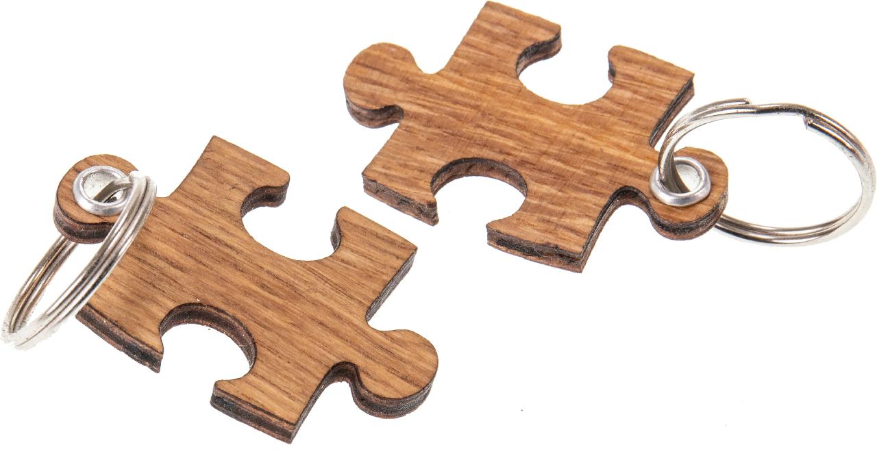 Holz Schluesselanhaenger Eiche geoelt