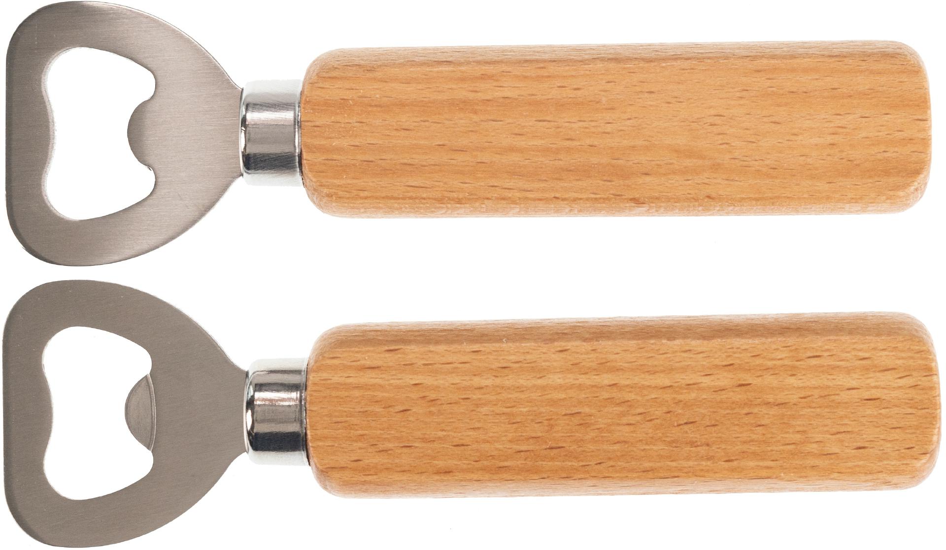 Flaschenöffner / Kapselheber mit Edelstahl Klinge - FSC® Buche lackiert