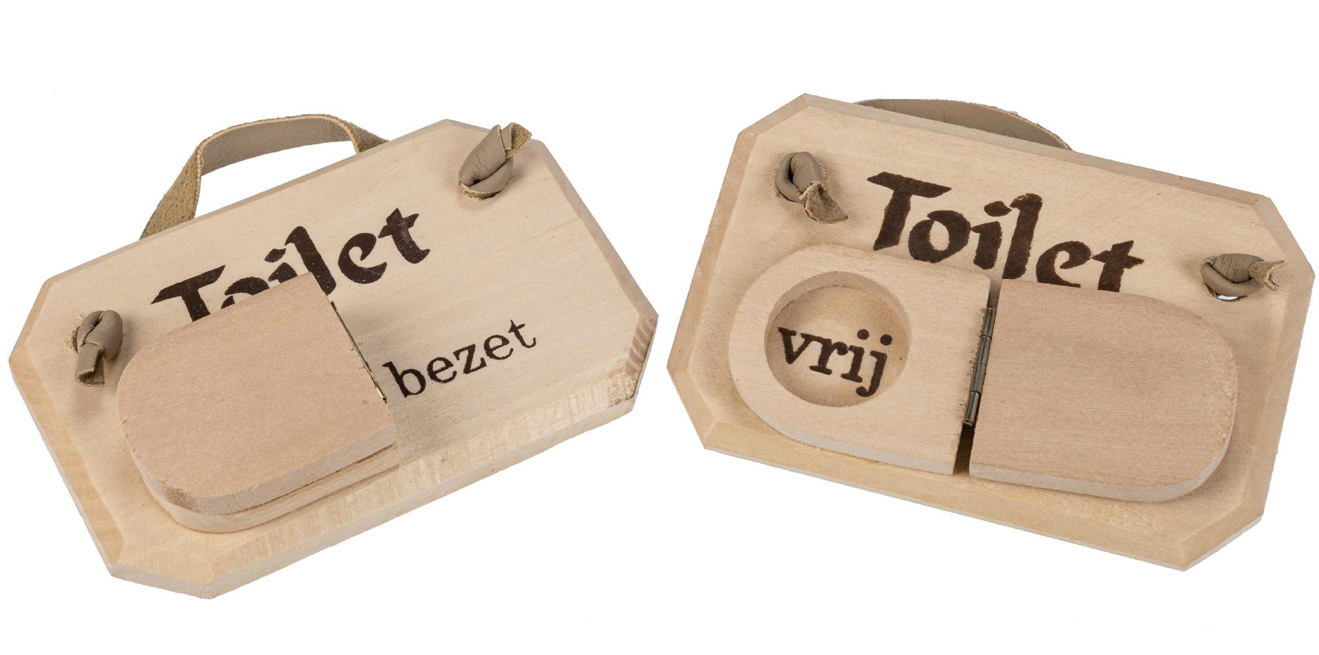Toiletten Schild mit Klodeckel zum Umklappen hollaendisch Toilet vrij bezet