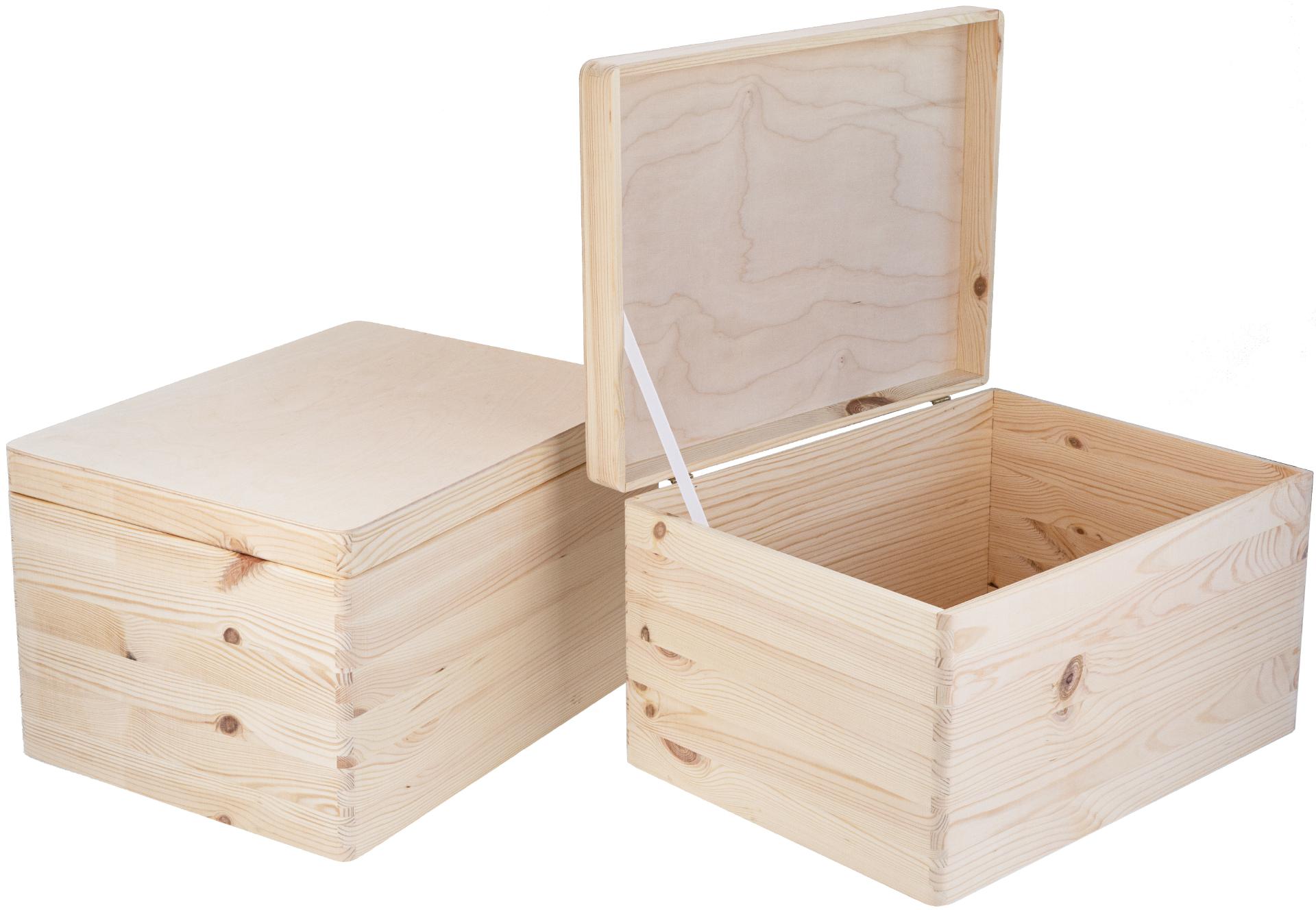 GroÃŸe Holz Kiste mit Birke Klappdeckel