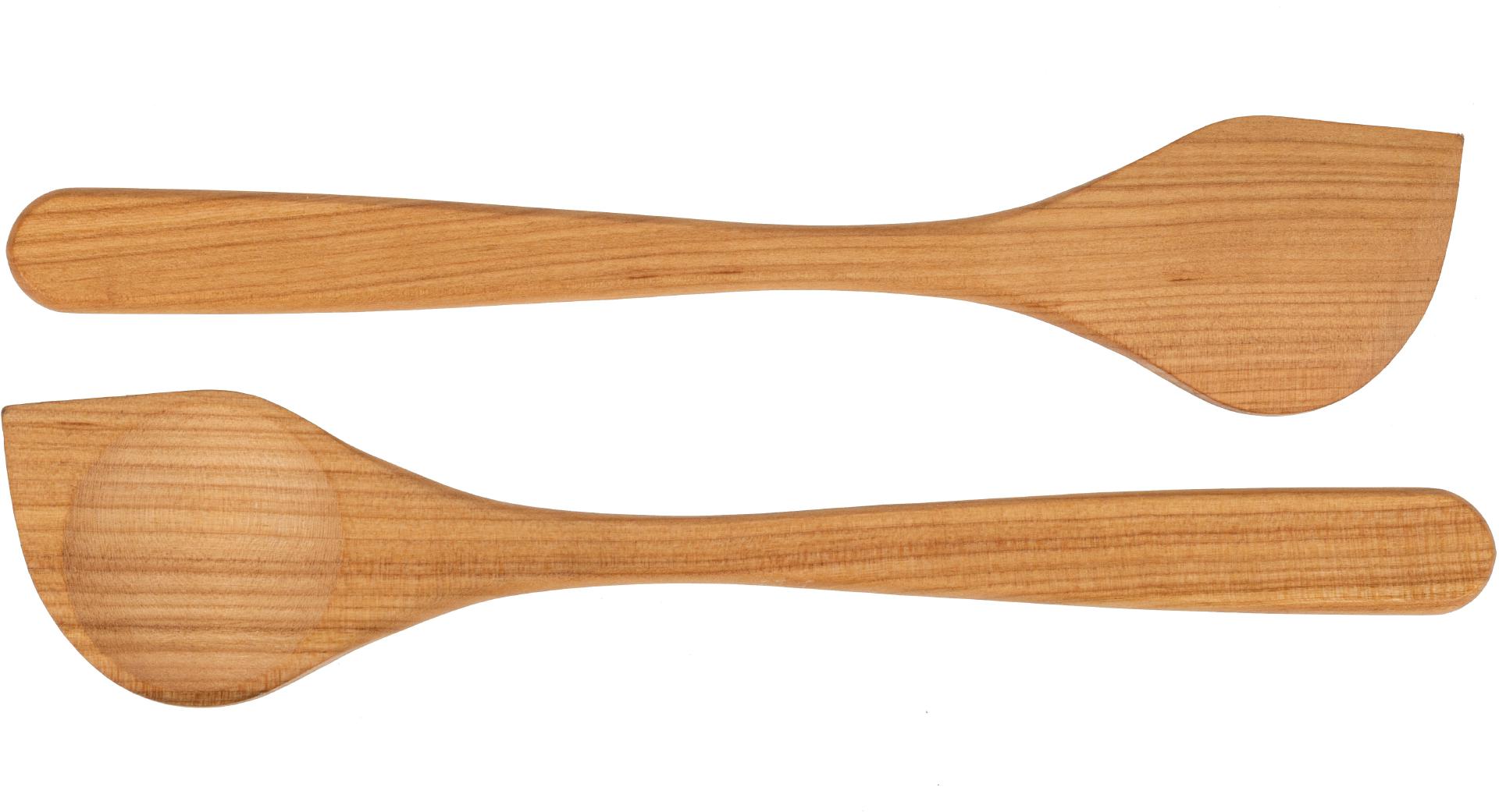 Spitzloeffel Kochloeffel mit Spitze aus geoeltem Kirschholz