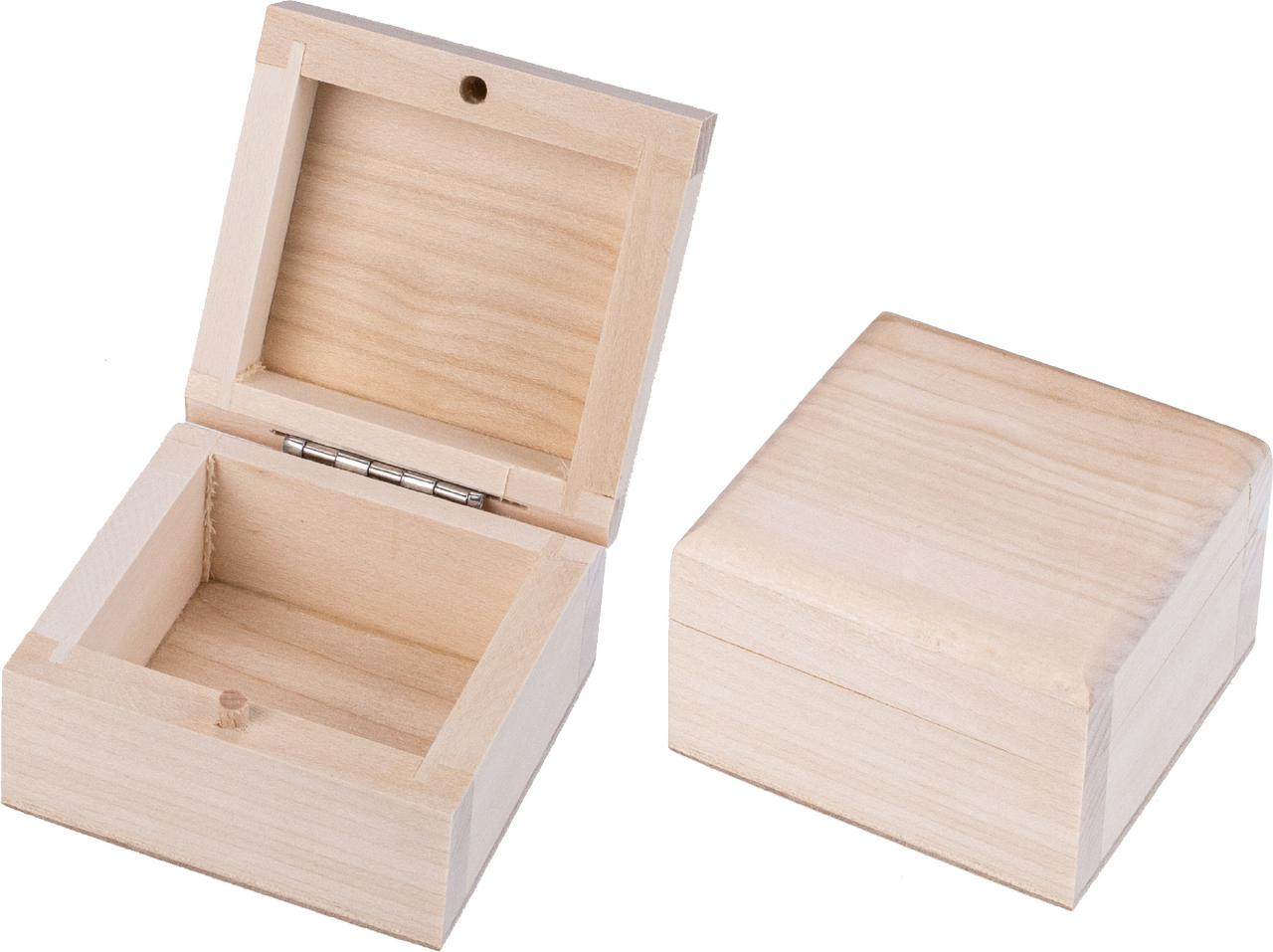 Kleine Holz Ring Box mit Sicherungspin