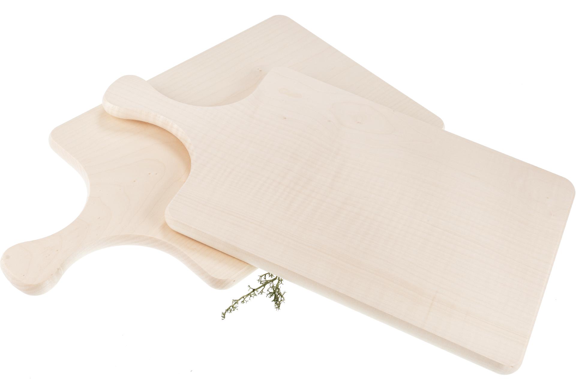 Schneidebrett mit Griff / Griffbrett aus FSC® Ahorn Holz - 44 x 24 x 1,5 cm