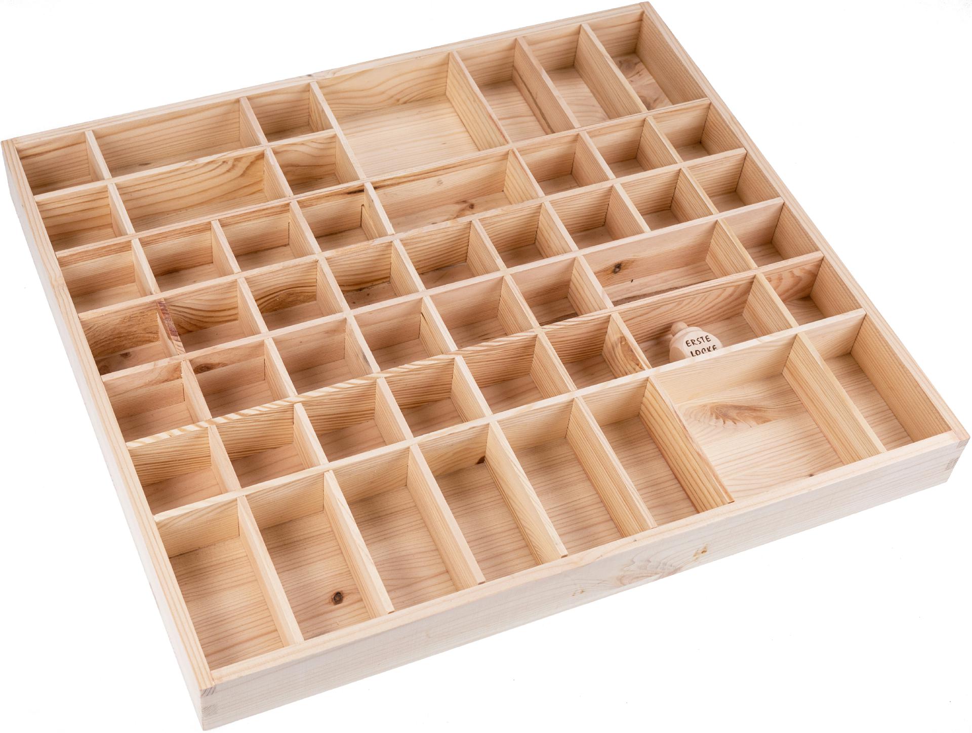 Setzkasten Holz Deko Regal Sammlerkasten Sammlervitrine Sammelbox aus FSC Fichte