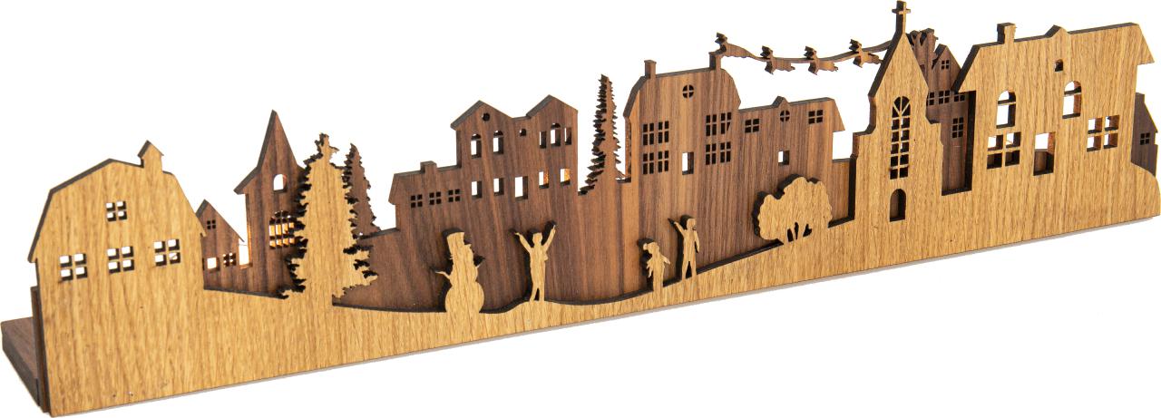Handgefertigte Holz Weihnachtsstadt mit