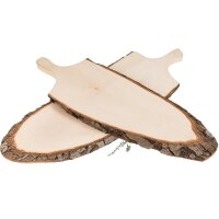 Servierbrett mit Griff & Rinde aus FSC® Erlenholz...