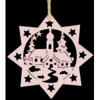 Christmas pendant - plywood - various motifs - set of 10...
