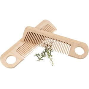 Natürlicher Holzkamm mit Griffloch für Haare und Bart aus Ahorn Holz