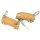 Key fob made of FSC® oiled oak in truck shape