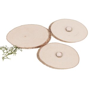 Großer Haselnuss Rindenscheiben-Magnet | oval 10-13cm