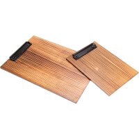 Wooden clipboard made of larch raw DIN A4 silver clamp without