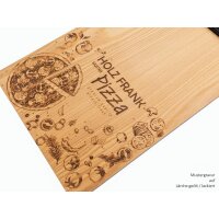 Wooden clipboard made of larch raw DIN A4 silver clamp without