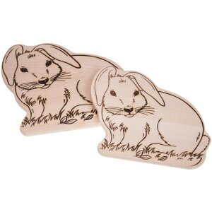 Maple wood chopping board in rabbit shape - 28 x 25 x 1.5 cm - FSC®