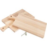 Cutting board with handle - Ash core - 40 x 20 x 2 cm raw...
