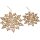 Stern-Anhänger aus geöltem FSC® Eichenholz 5mm mit goldener Kordel 17 cm - Motiv Flammen Spitzen