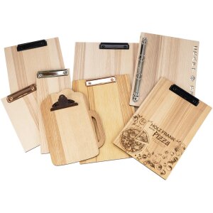 Holz Klemmbrett aus FSC® Esche mit Kern