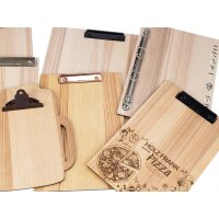 Holz Klemmbrett aus FSC® Esche mit Kern