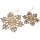 Star pendant made of oiled FSC® oak wood 5mm with golden cord 23 cm - filigree star motif