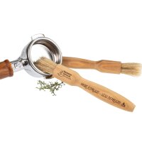 Pastry brush with natural bristles made from oiled cherry wood - Barista brush 18 cm
