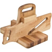 Wurstschneidemaschine aus Buchenholz – Guillotine...