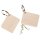 Key ring FSC® maple wood | rectangular 45x35x5mm