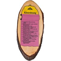 Rindenscheibe ca. 35 cm - Siebdruck:  Kloordnung