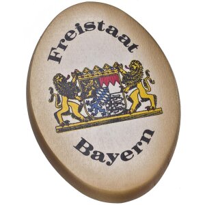 Bavarian coat of arms, maple, 15 x 10 cm