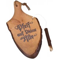 Griffrinde, ca. 28 cm, mit Pfeife, unbemalt, Druck: Pfeif...
