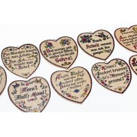 Herzerl, Sperrh., ca. 12 x 11 x 0,3,...