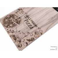 Holz Klemmbrett aus Nussbaum DIN A5 geölt - Briefklemme Gold -