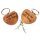 Oiled cherry wood heart key ring - Enjoy the little things