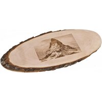 Baumscheibe mit Fotogravur 32–40 cm oval...