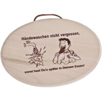 Türschild oval Ahorn einfarbiger Siebdruck:...