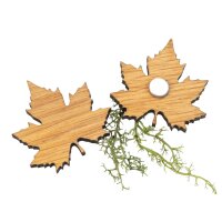 Holz Magnet in Ahornblatt-Form | Eiche geölt...