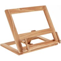 Wooden book holder and cookbook stand made of oiled beech...