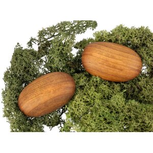 Holz Handschmeichler in Steinform aus Geölter Kirsche - 6,5x3,7x2 cm