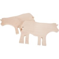 Schneidebrett aus Buche 35 x 22,5 x 2 cm in Kalb Form